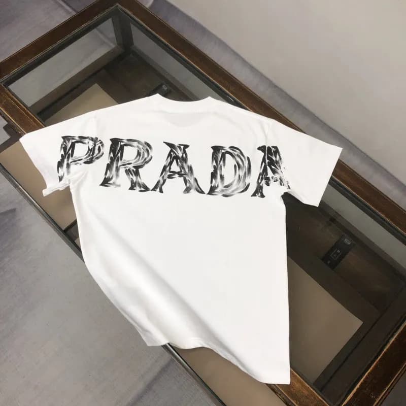 Prada Logo T-Shirt Inverted Triangle Print — JAY16白色
