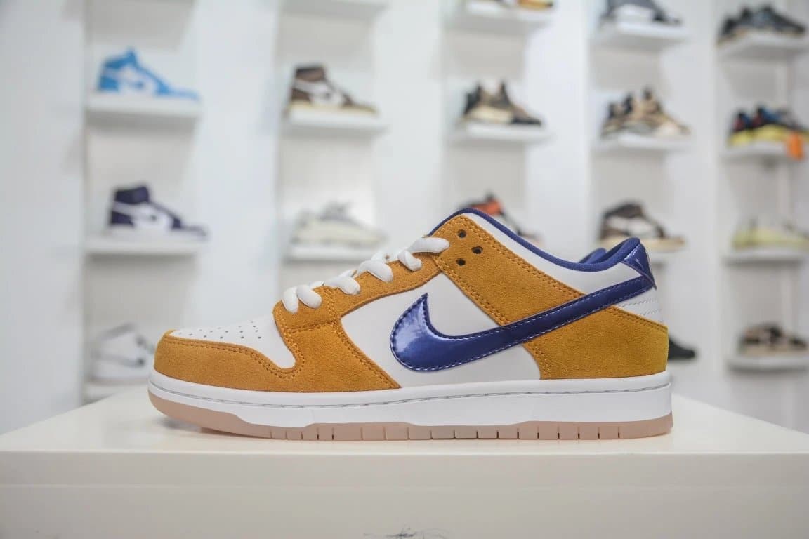 Nike Dunk Low Wheat and Royal Blue