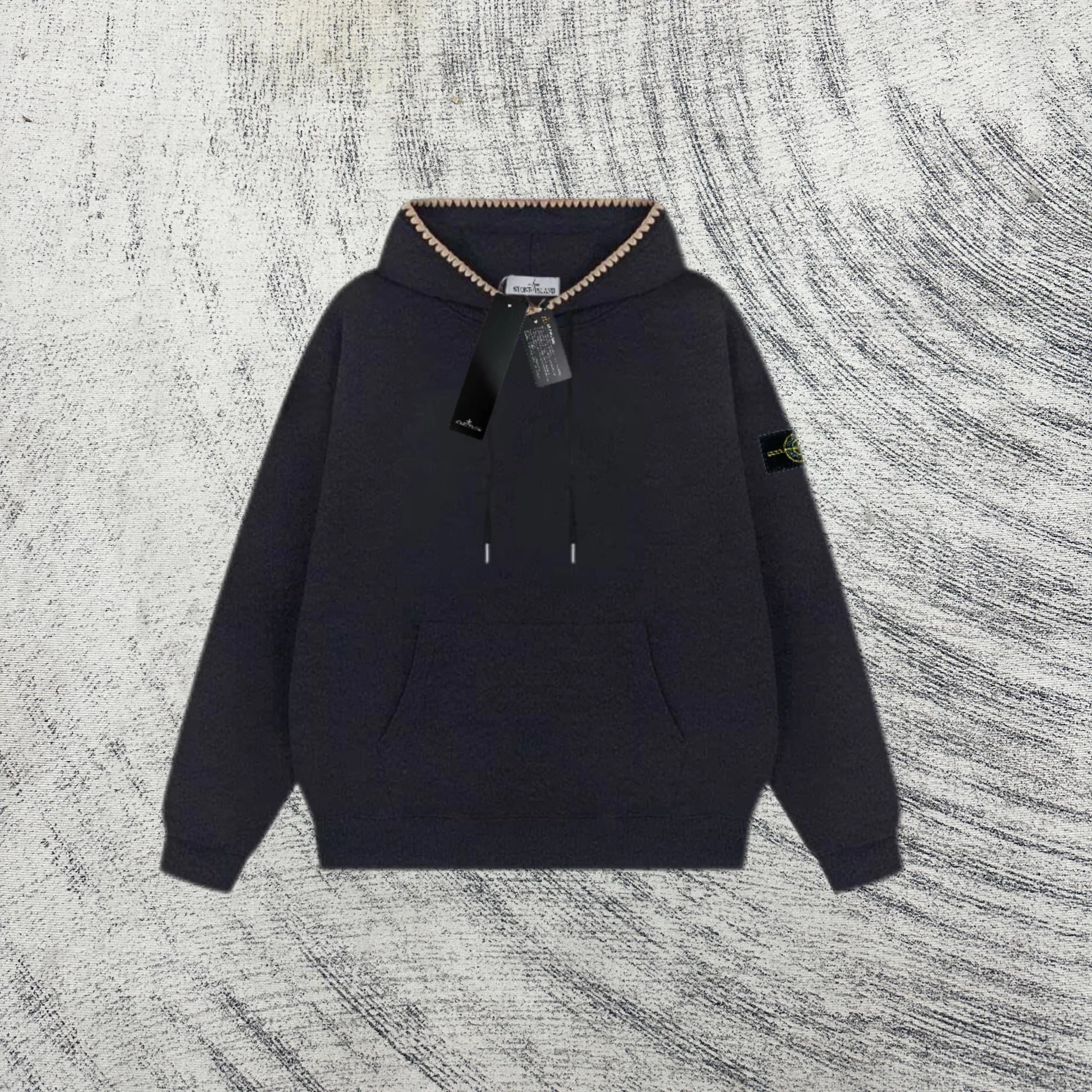 Stone Island Zip-Up Hoodie Diagonal Stripe — 0317032CC
