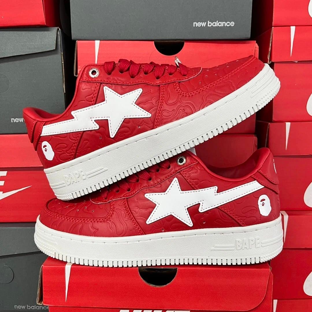 Bape Sta Batman — 红白勾压纹0ZXSHM191052L
