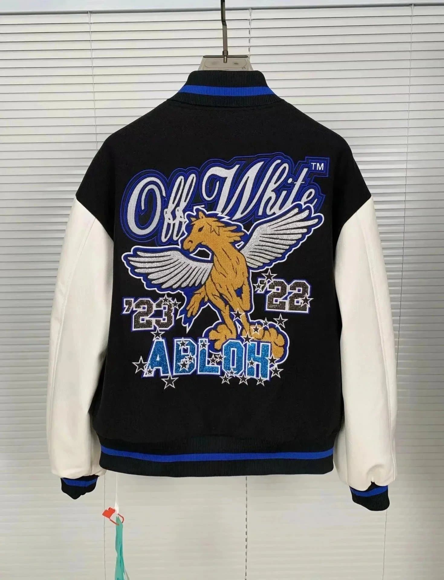 Off-White Varsity Jacket AC Milan Devil — 飞马黑色外套