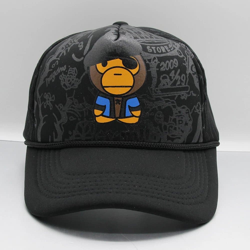 BAPE Trucker Cap Star Logo — M（56-58cm） · 猿人猴全黑色