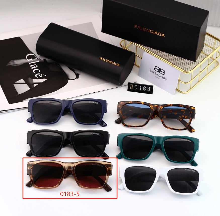 Balenciaga Square Sunglasses Gradient Brown — 0183-5