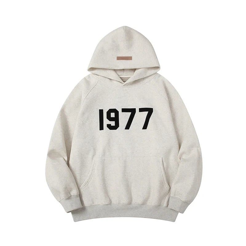 Fear of God Essentials Hooded Sweatshirt Essentials Logo — 1977燕麦灰