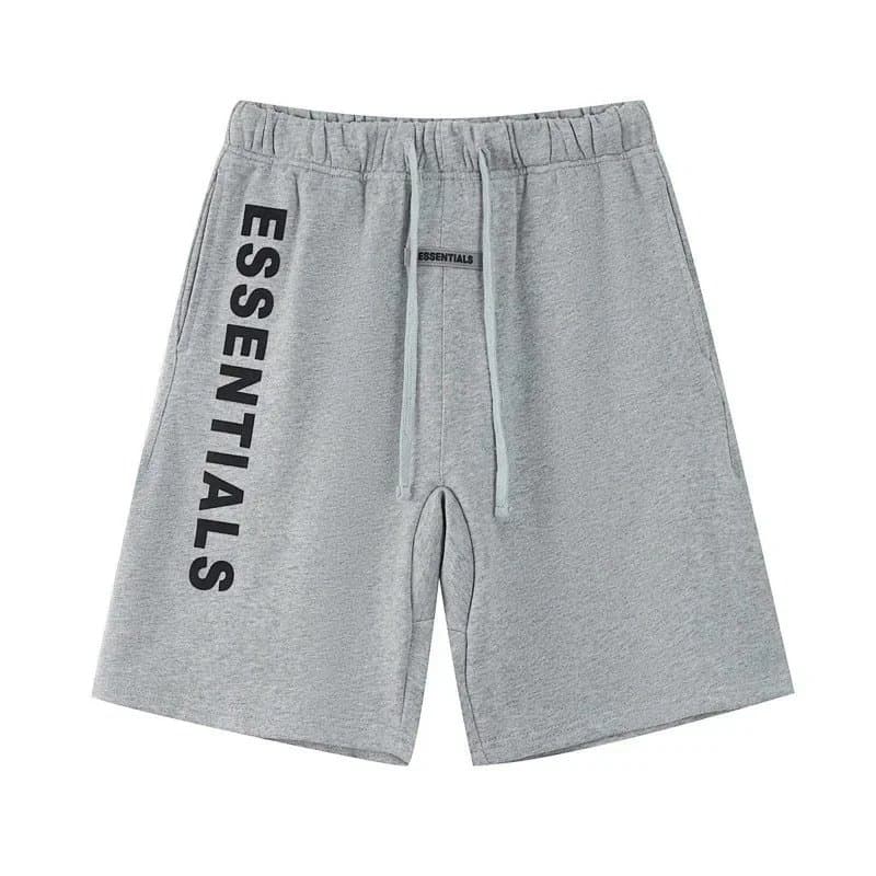 Fear of God Essentials Drawstring Shorts Coral — 2202浅灰色（硅胶字母）*Top quality