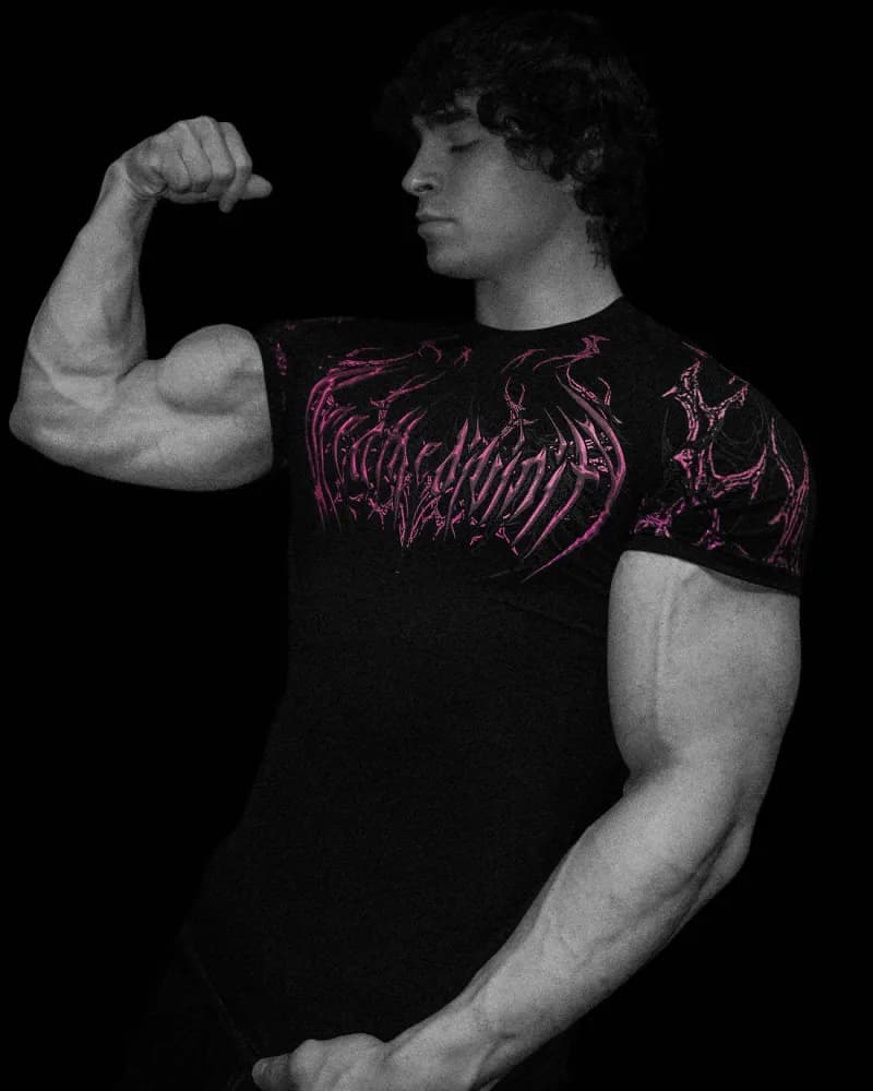 Graphic T-Shirt Pink Flame Logo
