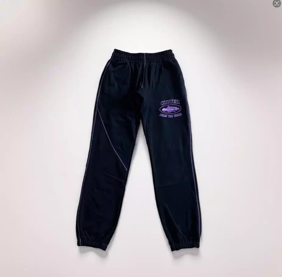 Corteiz Joggers Rules The World — 紫色