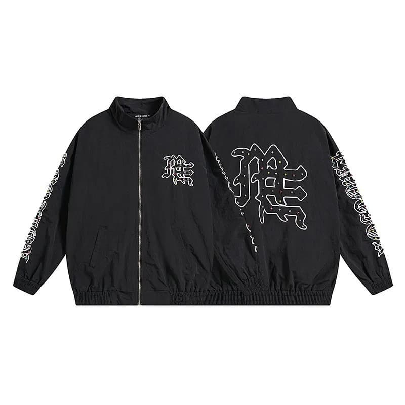 Mixed Emotion Short-Sleeve Button-Up Shirt Emotion Logo — X0026