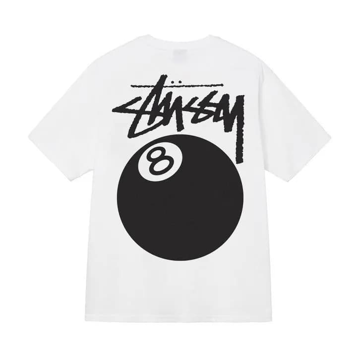 Stüssy Logo Tee Classic Stussy — White [billiards]