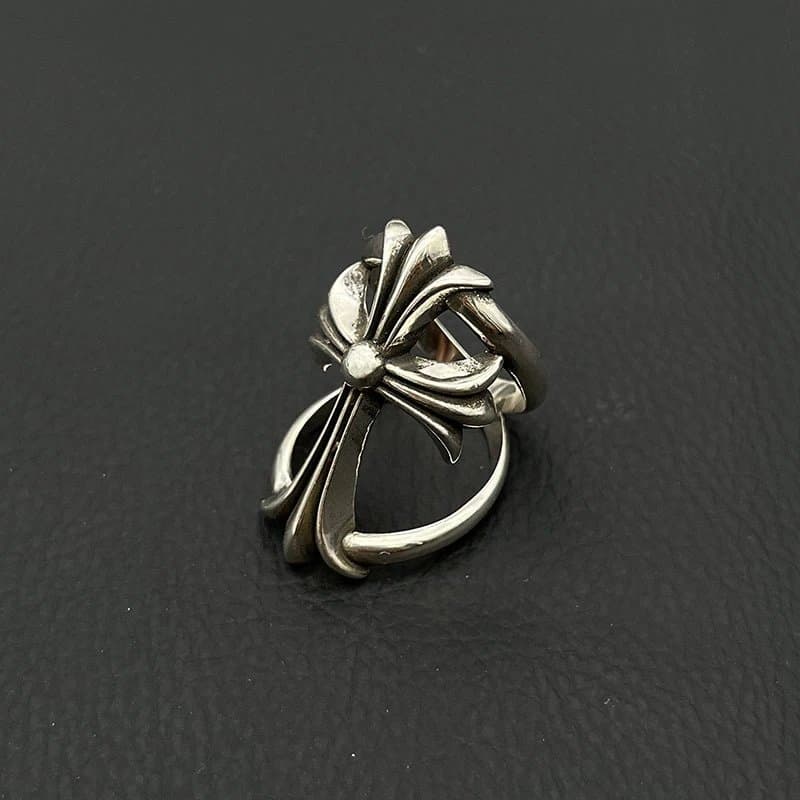 Chrome Hearts Cross Ring Silver Cross Motif