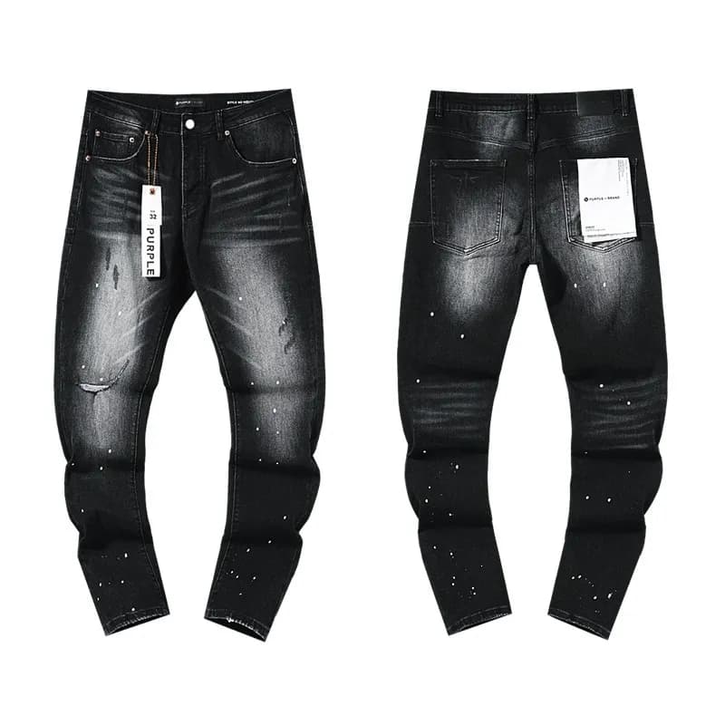 Distressed Patchwork Jeans Worn-in Wash with Contrast Patches — PU129