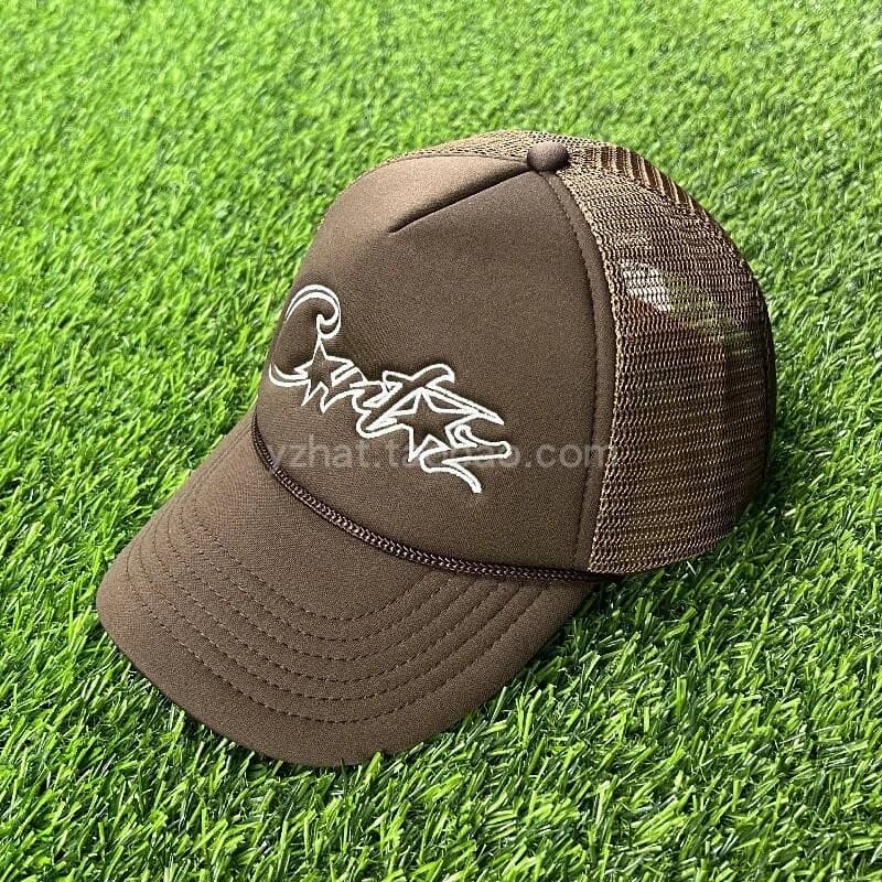 Palace Trucker Cap Three Star Crown — 可调节54-60码 · 咖啡色-Allstarz