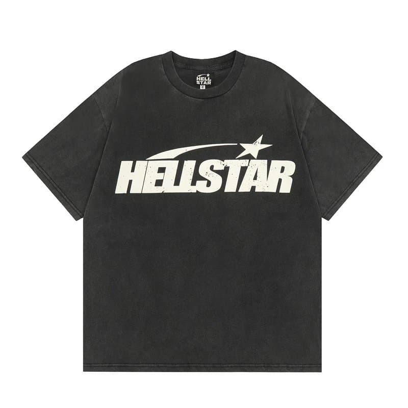 Hellstar Graphic Tee Psychedelic Face Print — H502 水洗黑 (数码印）