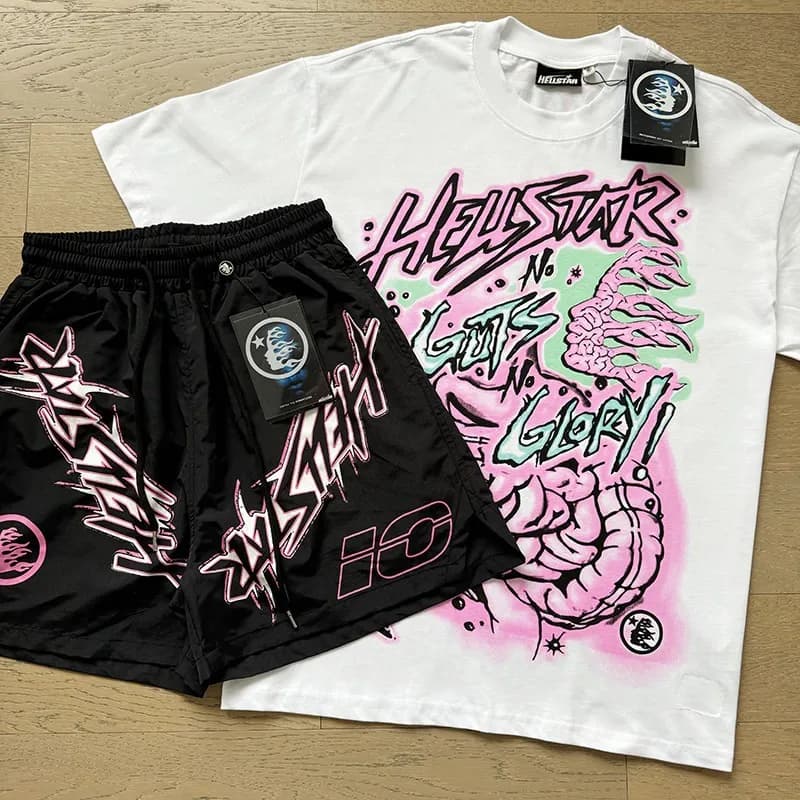 Hellstar Flame Graphic Set Washed Grey — 505-708套装