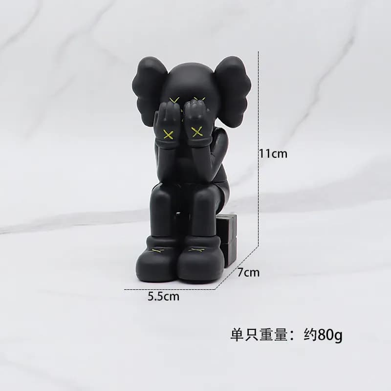 KAWS Companion Black with Yellow X