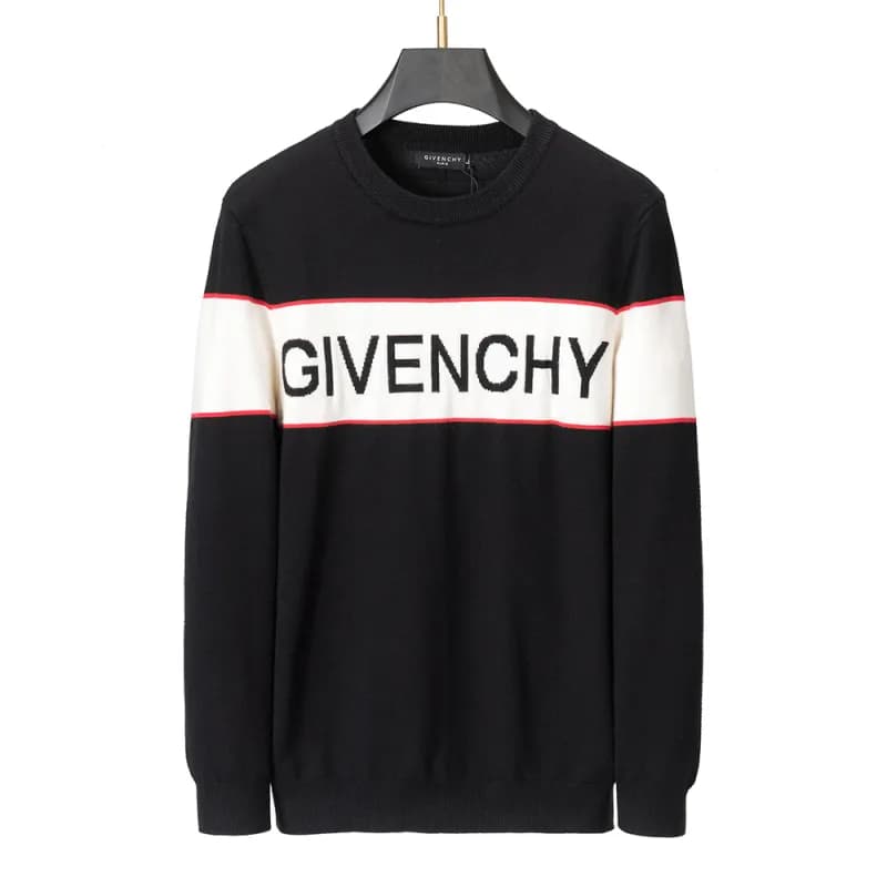 Givenchy Logo Knit Sweater Stripe Logo
