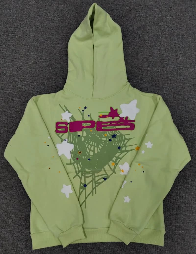 Sp5der Hoodie Spider Web Star Print