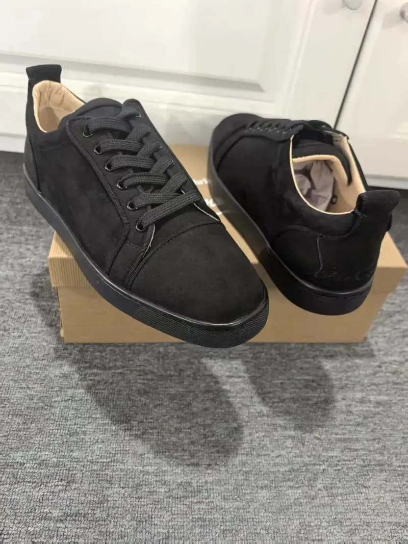 Christian Louboutin Louis Junior All Black Suede