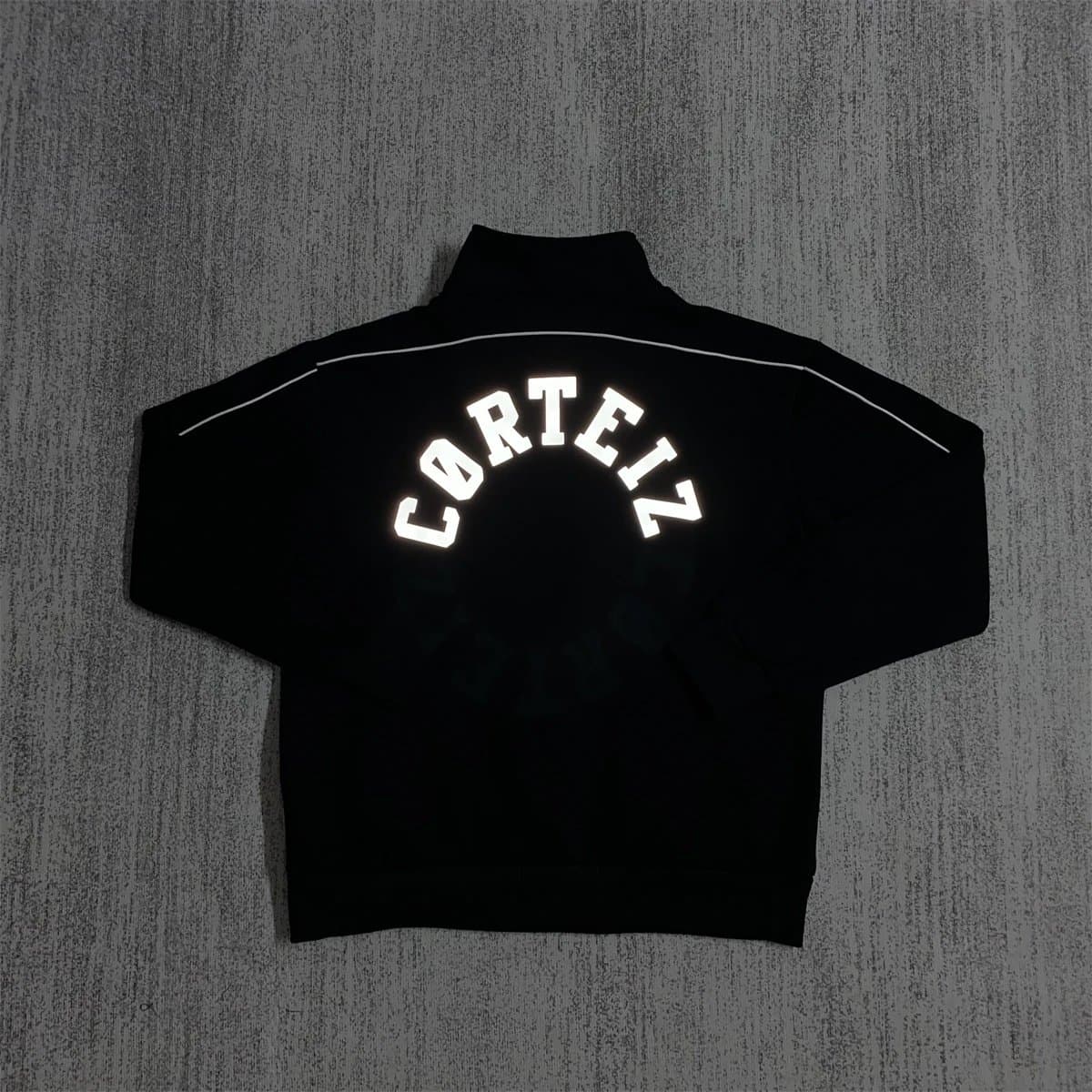 Corteiz Track Jacket Reflective Logo — 6006黑色夹克
