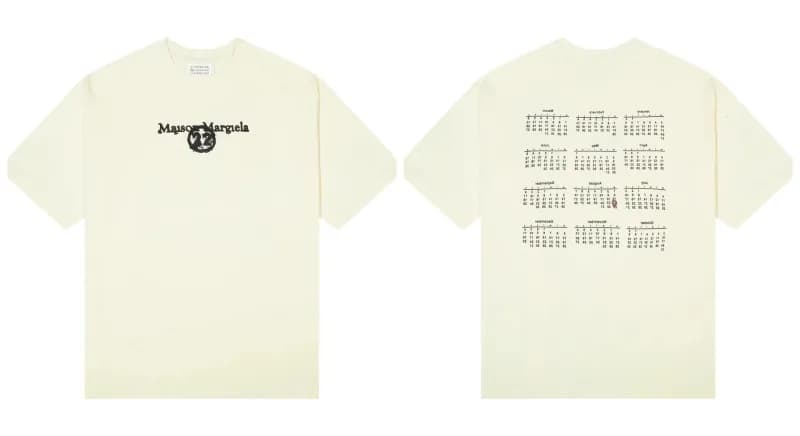 Maison Margiela Graphic Tee Calendar Print