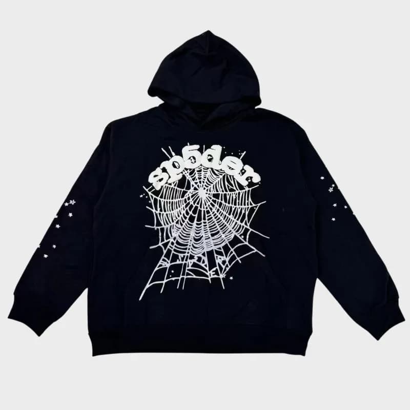 Sp5der Hoodie Spider Web Graphic — Sp42 - Og Web Black