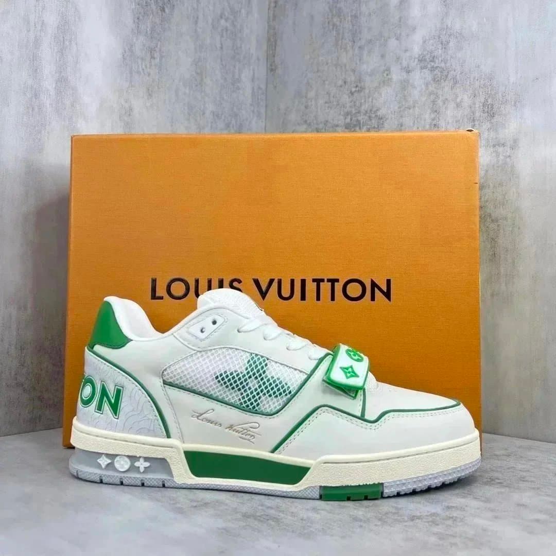 Louis Vuitton LV Trainer White Green