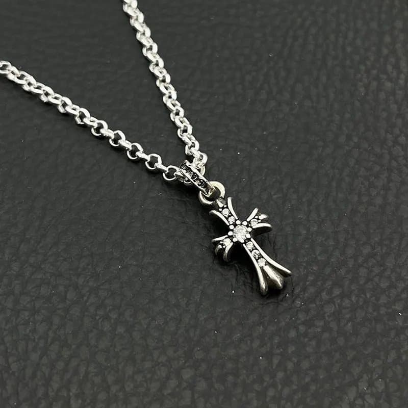 Chrome Hearts Cross Pendant Diamond-Embellished