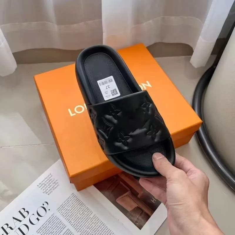 Louis Vuitton Slide Sandal Monogram Embossed