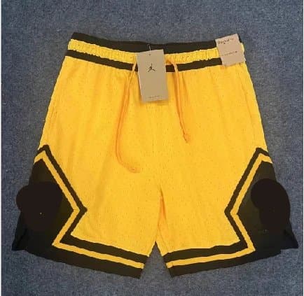 Jordan Basketball Shorts Yellow Black Mesh