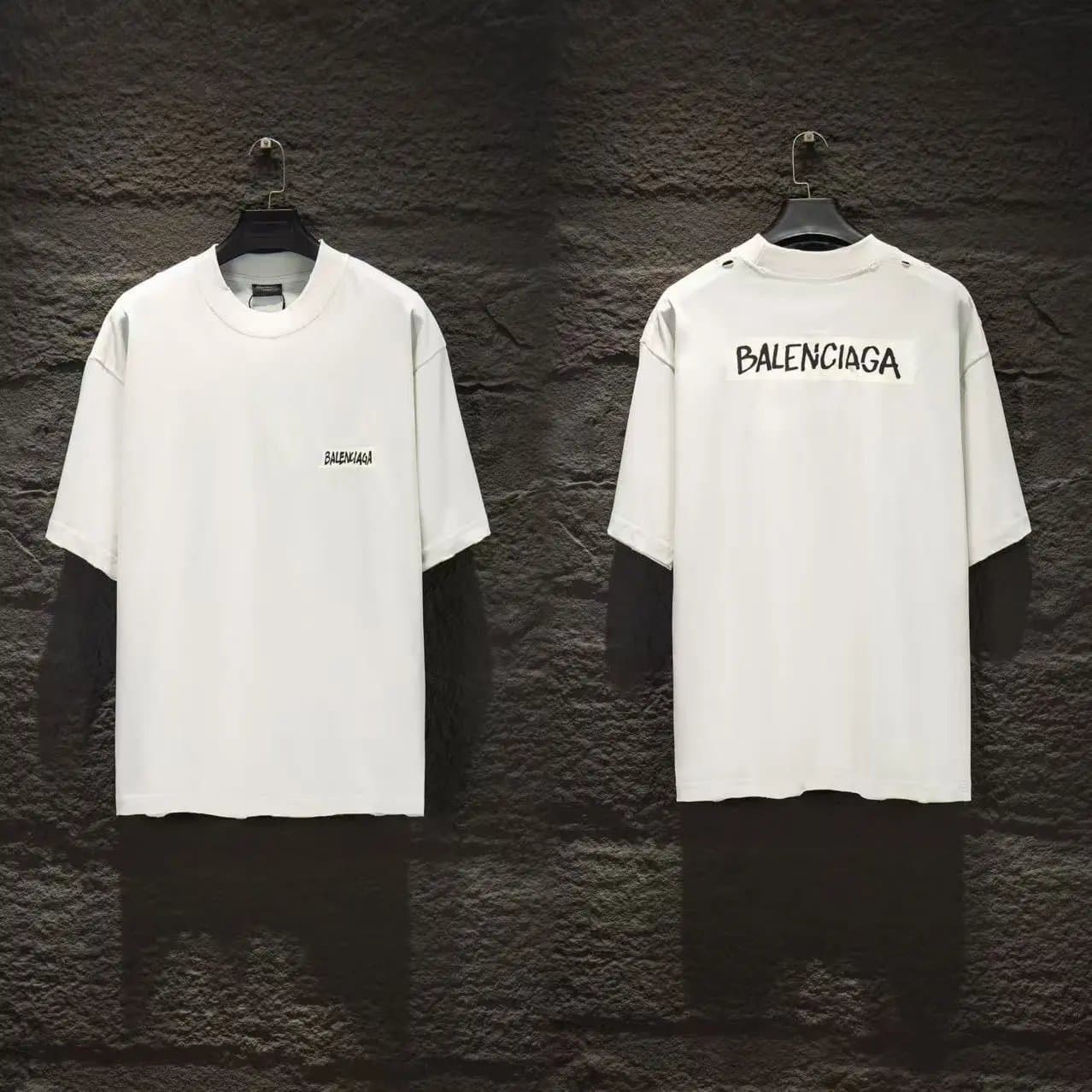 Balenciaga Logo T-Shirt Oversized Script — 38