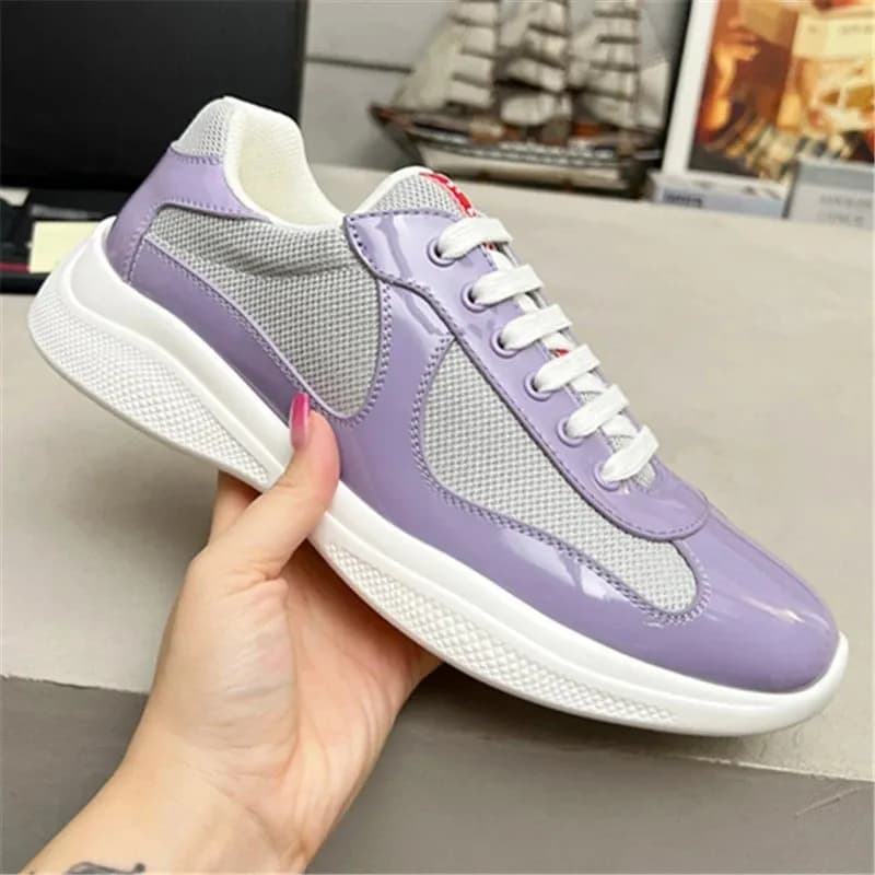 Prada Linea Rossa Sneaker Lilac Patent Mesh