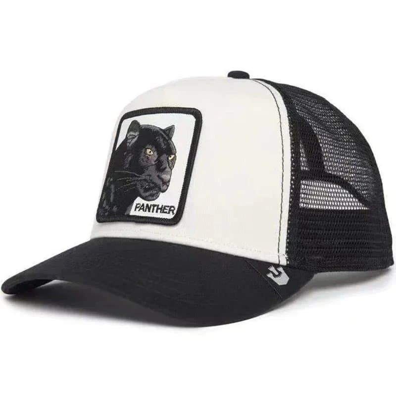 BAPE Trucker Cap Lone Wolf Patch — 可调节 · 新款白黑豹