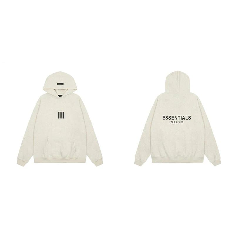 Fear of God Essentials Hooded Sweatshirt Essentials Logo — 燕麦灰上衣2
