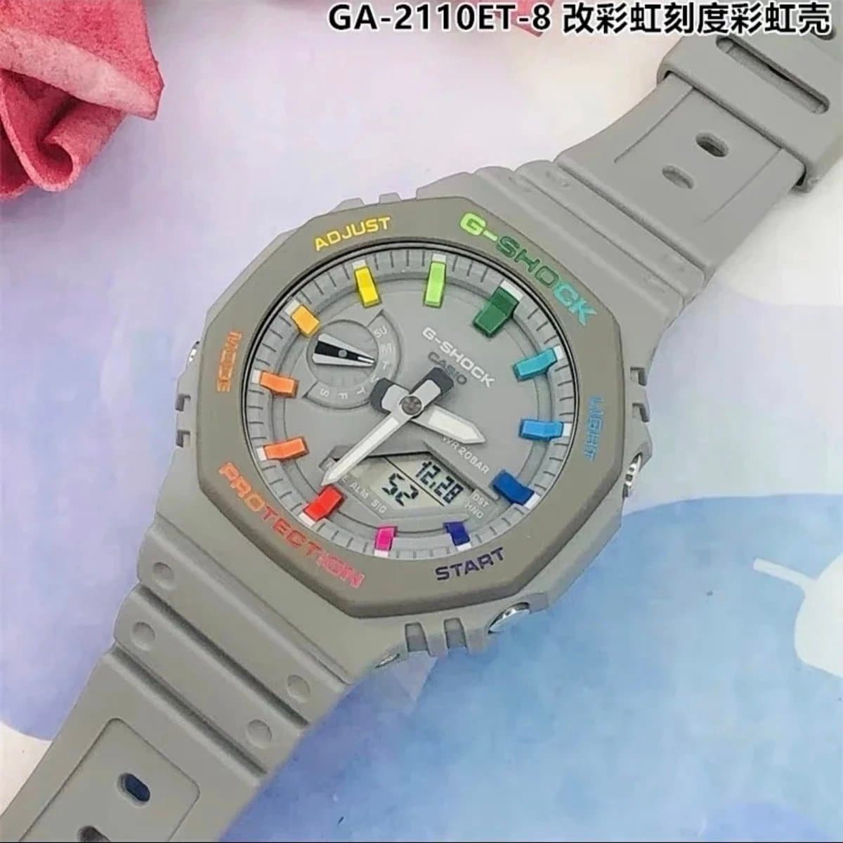 Casio GA-2110ET-8 Rainbow Accents