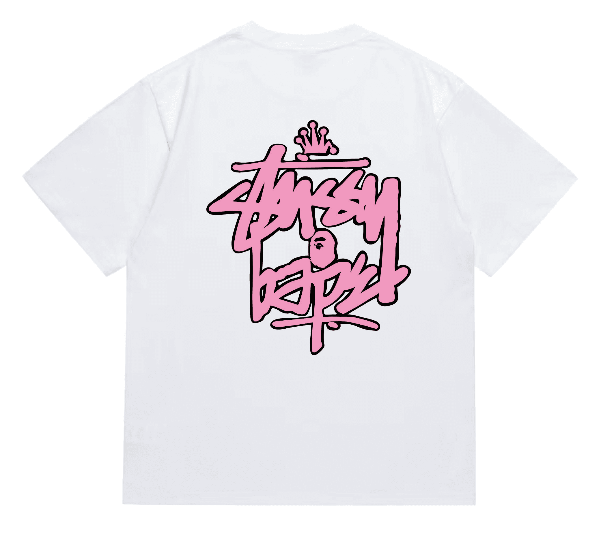 BAPE × Stüssy Graphic Tee Pixel Camo Ape Head — S18
