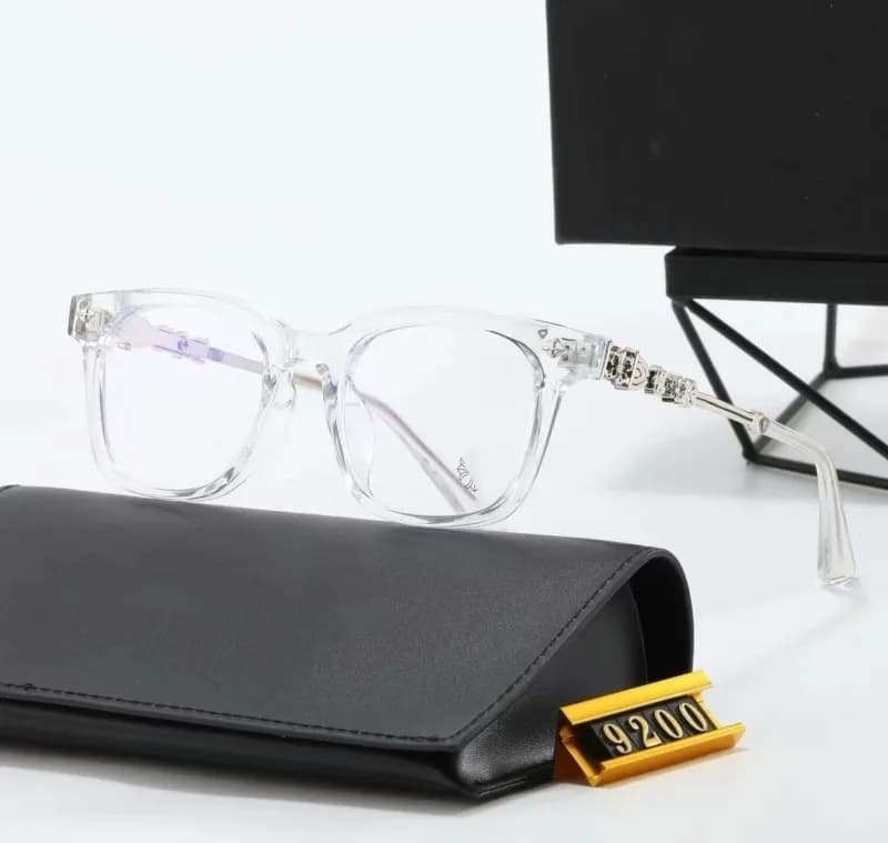Chrome Hearts Optical Glasses Crystal Frame with Cross Accents