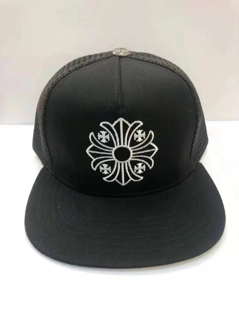 Chrome Hearts Trucker Cap Cross Logo Embroidery — 40