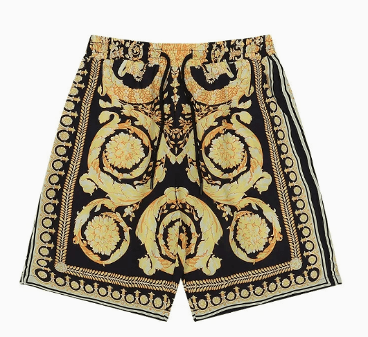 Versace Barocco Print Shorts Medusa Barocco