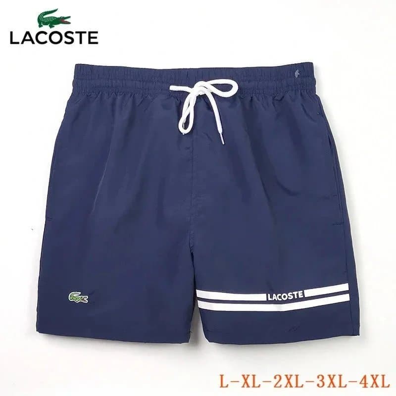 Lacoste Drawstring Shorts Crocodile Outline Print — 1016029BLB