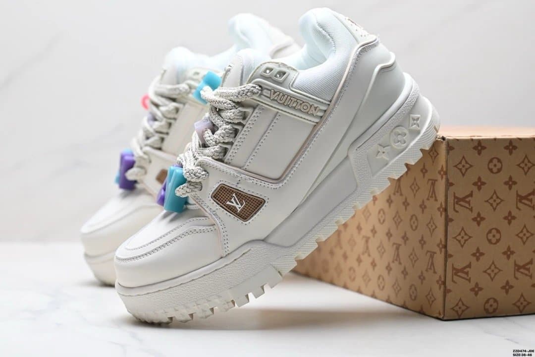 Louis Vuitton LV Trainer Leopard Studs — 23