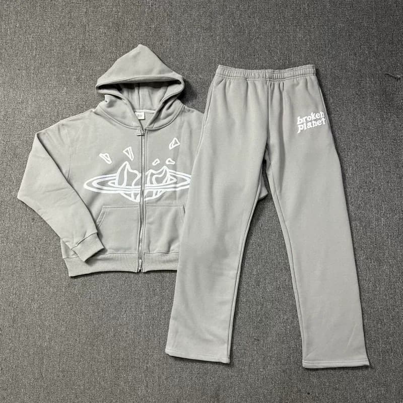Broken Planet Track Pants Logo Print — Black Sweatshirt