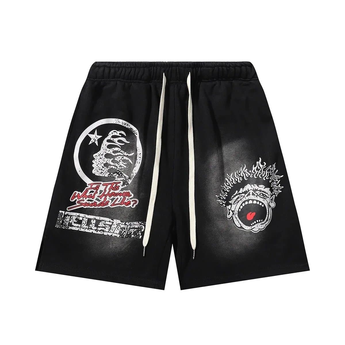 Hellstar Graphic Sweat Shorts Flame Logo — 05
