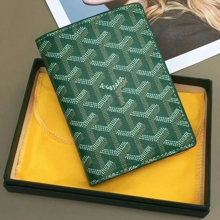 Celine Bifold Wallet Contrast Stitch — 绿色