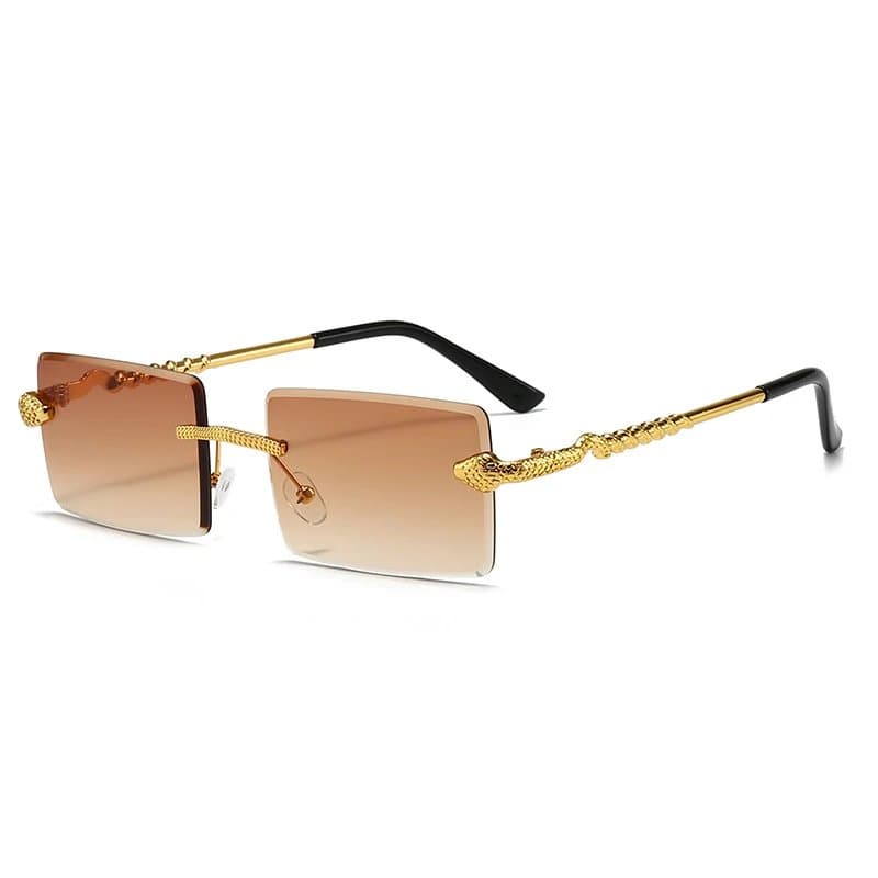 Chrome Hearts Rimless Sunglasses Snake Detail