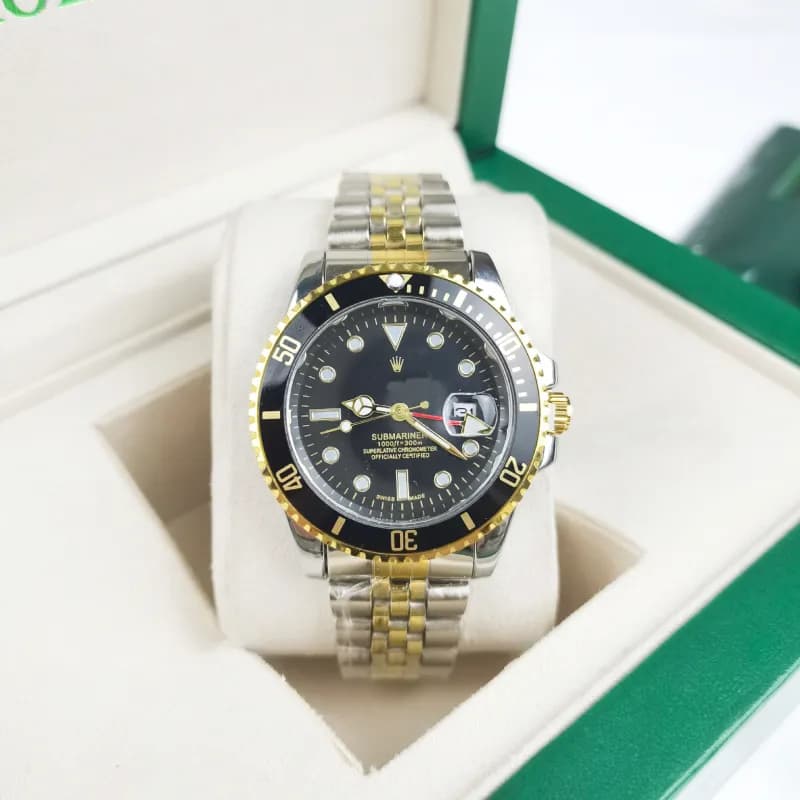 Rolex Submariner Two-Tone Blue Dial — 四针水鬼 五珠间金 黑水鬼