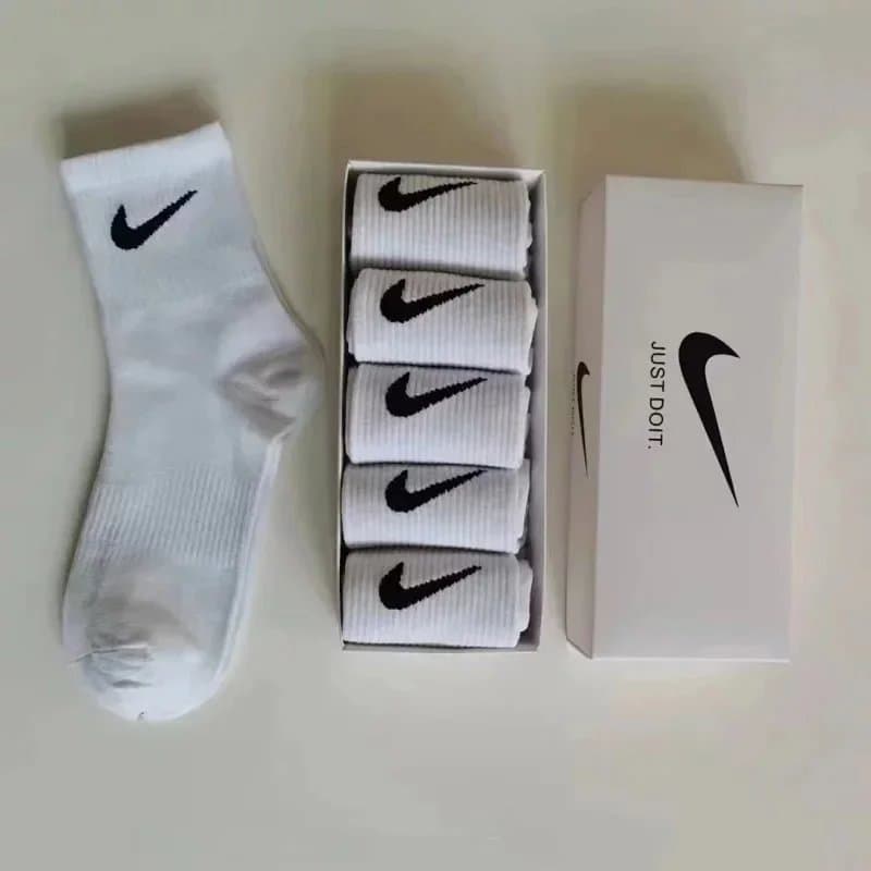 Nike Everyday Cushioned Crew White — 36-45 · 5双白