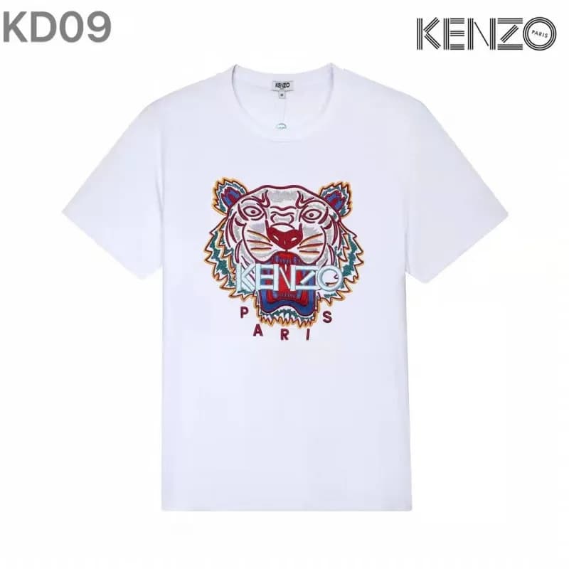 Kenzo Tiger Graphic Tee Embroidered Tiger