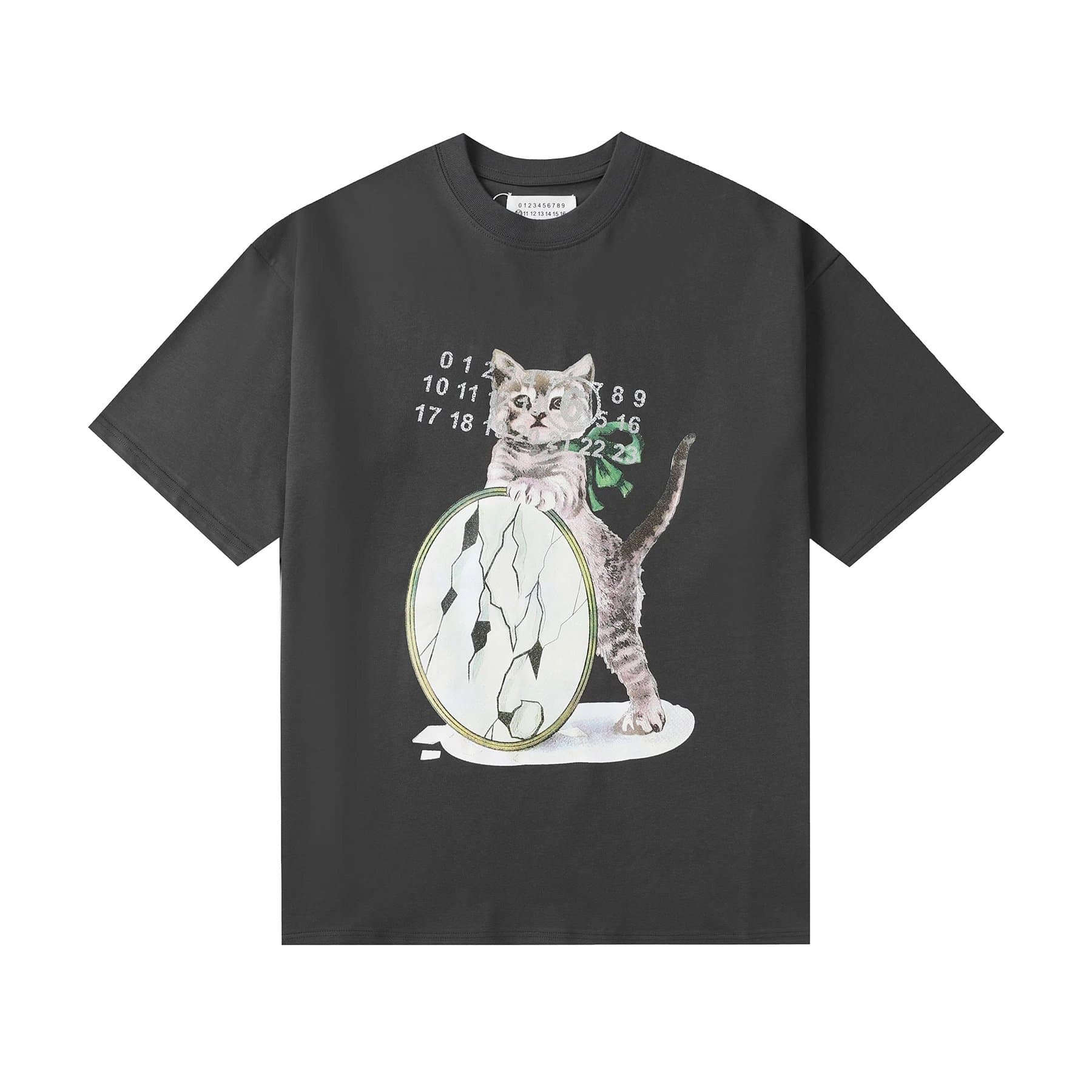 Maison Margiela Numbered Neck Tee White Numerals — 698灰色