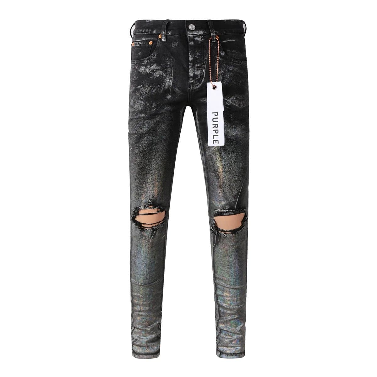 Levi's Distressed Slim Fit Jeans Iridescent Wash
