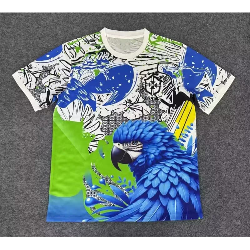 Palace Football Jersey Floral Print with FC Palestine Crest — 巴西鹦鹉特别版湖蓝